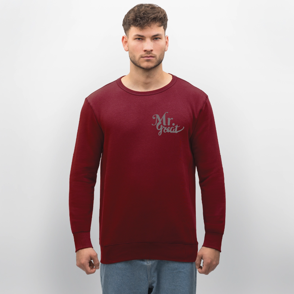 Unisex Bio-Sweatshirt ROLLER - Burgunderrot