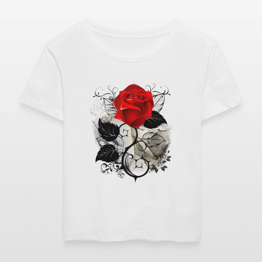 Relaxed Rundhals Frauen Bio-T-Shirt - Weiß