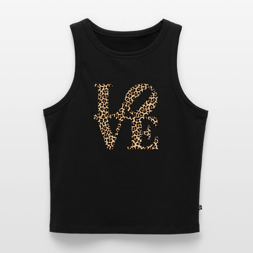 Cropped Frauen Organic Tank Top - Schwarz