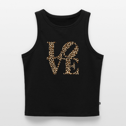 Cropped Frauen Organic Tank Top - Schwarz