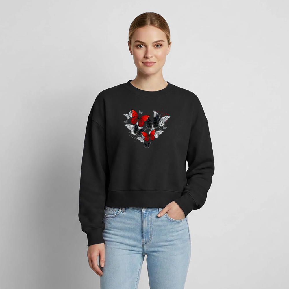 Relaxed Frauen Organic Sweatshirt - Schwarz