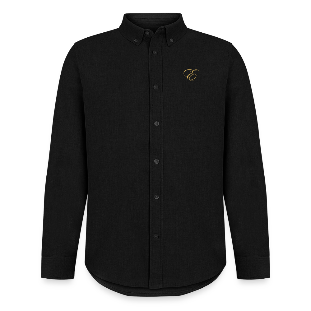 Männer Oxford Hemd - Schwarz