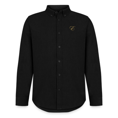 Männer Oxford Hemd - Schwarz