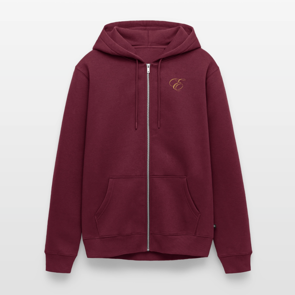 Männer Premium Kapuzenjacke - Burgunderrot