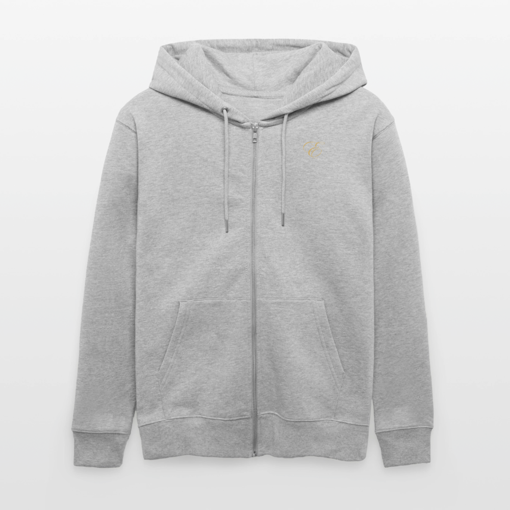 Unisex Bio-Kapuzenjacke CULTIVATOR - Grau meliert