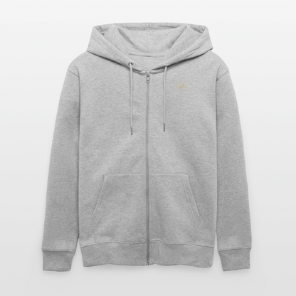 Unisex Bio-Kapuzenjacke CULTIVATOR - Grau meliert