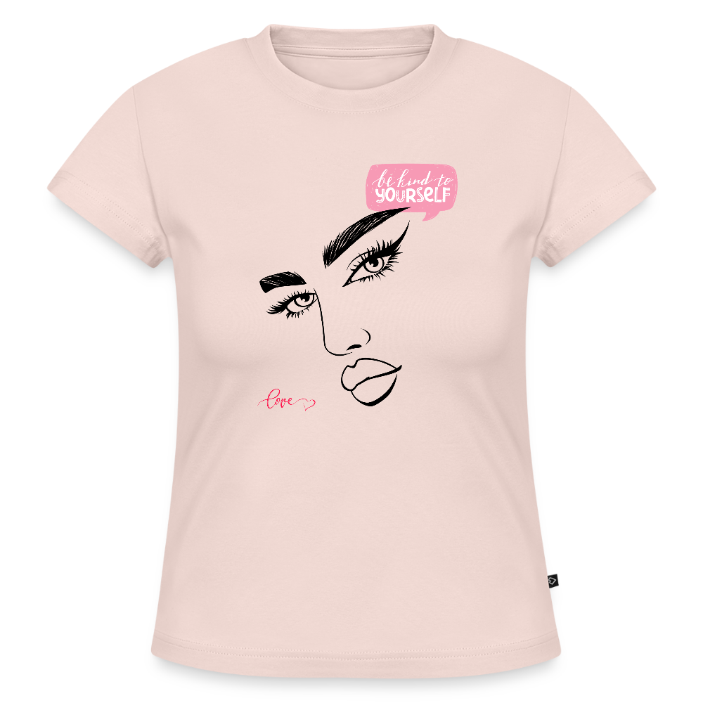 SLIM FIT Frauen Organic T-Shirt - Puderrosa