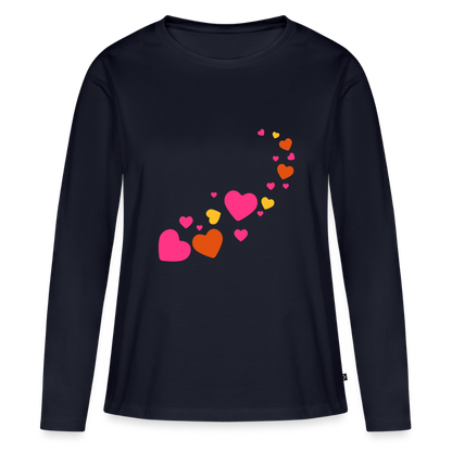 Frauen Premium Langarmshirt - Navy