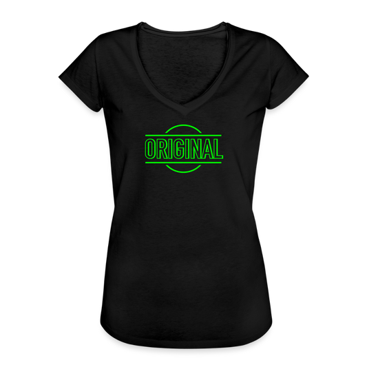 Frauen Vintage T-Shirt - Schwarz