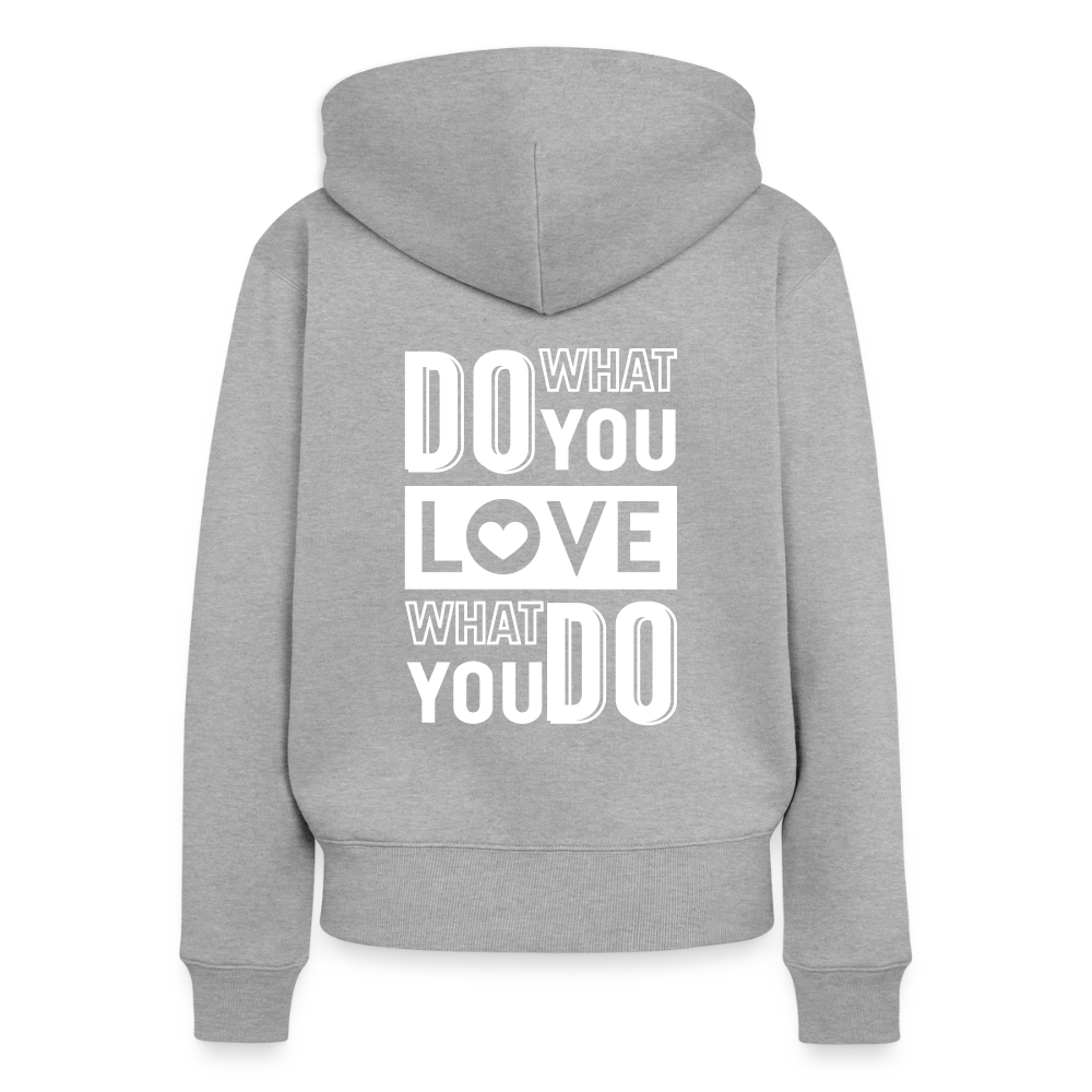 Frauen Premium Kapuzenjacke - Grau meliert