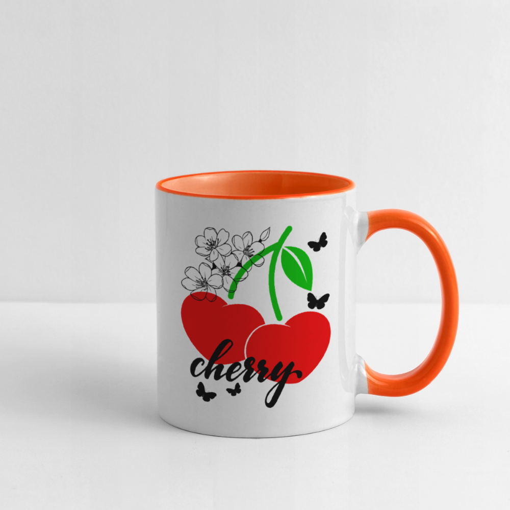 Tasse zweifarbig - Weiß/Orange