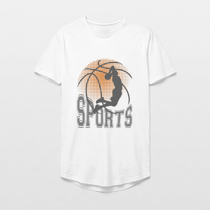 Long Fit Männer T-Shirt - Weiß