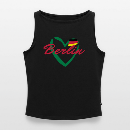 Frauen Tank Top mit U-Boot-Ausschnitt - Schwarz