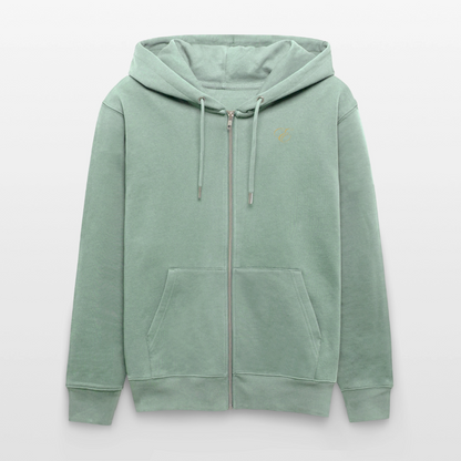 Unisex Bio-Kapuzenjacke CULTIVATOR - Helles Graugrün