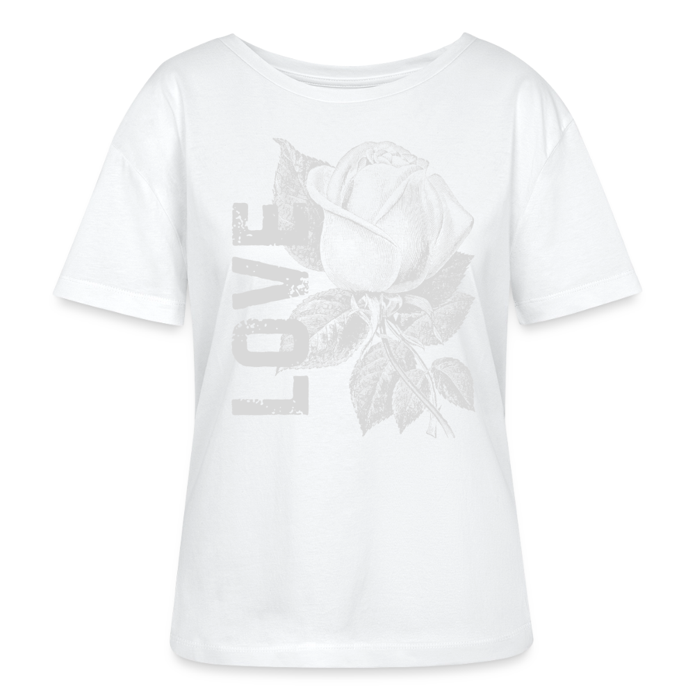 Relaxed Rundhals Frauen Bio-T-Shirt - Weiß
