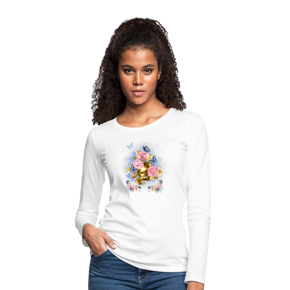 Frauen Premium Langarmshirt - Weiß