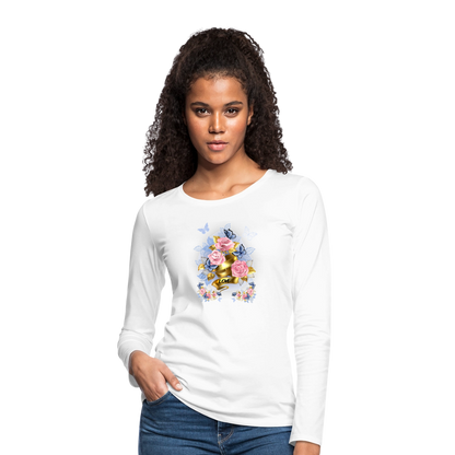 Frauen Premium Langarmshirt - Weiß