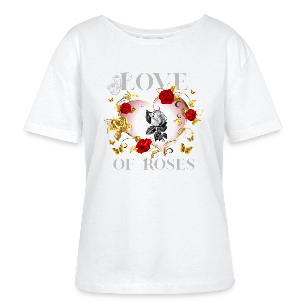 Relaxed Rundhals Frauen Bio-T-Shirt - Weiß
