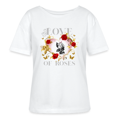 Relaxed Rundhals Frauen Bio-T-Shirt - Weiß
