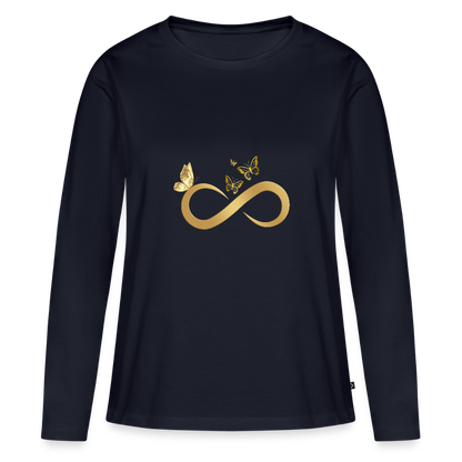 Frauen Premium Langarmshirt - Navy