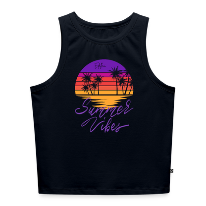 Frauen Cropped Tank Top - Navy