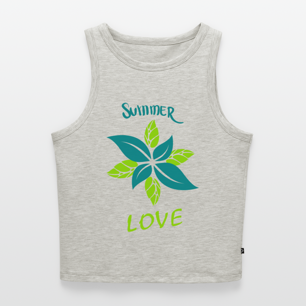 Frauen Cropped Tank Top - Grau meliert