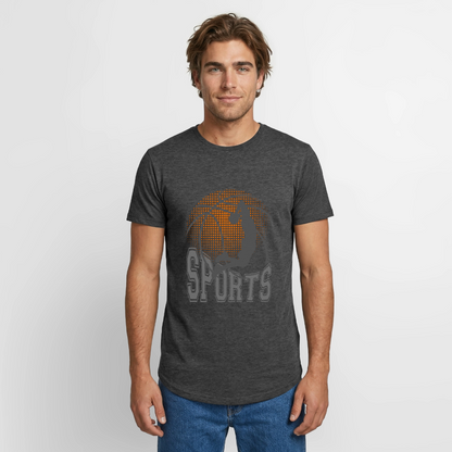 Long Fit Männer T-Shirt - Anthrazit