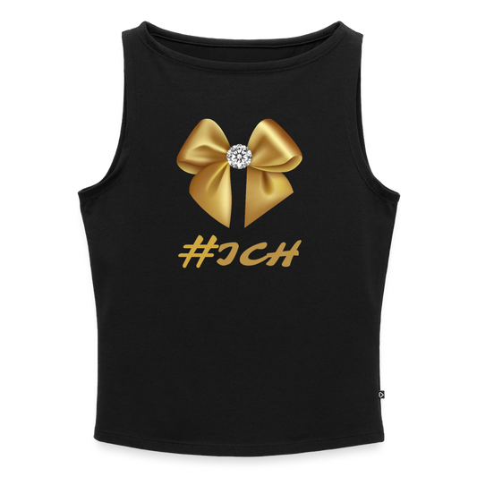 Frauen Tank Top mit U-Boot-Ausschnitt - Schwarz