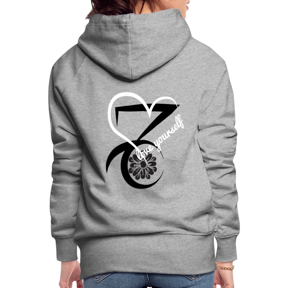 Frauen Premium Hoodie - Grau meliert