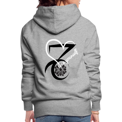 Frauen Premium Hoodie - Grau meliert