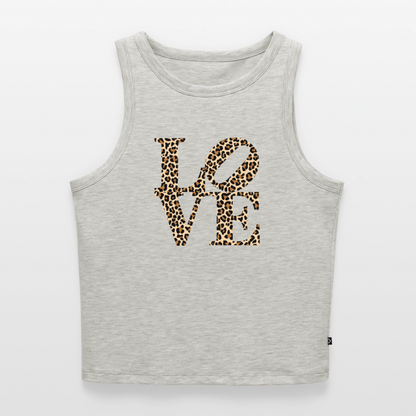 Cropped Frauen Organic Tank Top - Grau meliert
