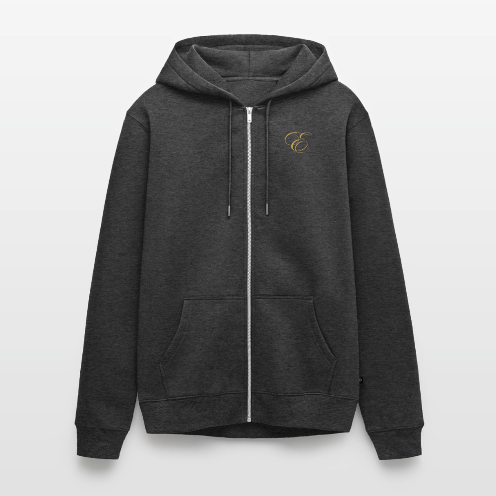 Männer Premium Kapuzenjacke - Anthrazit meliert