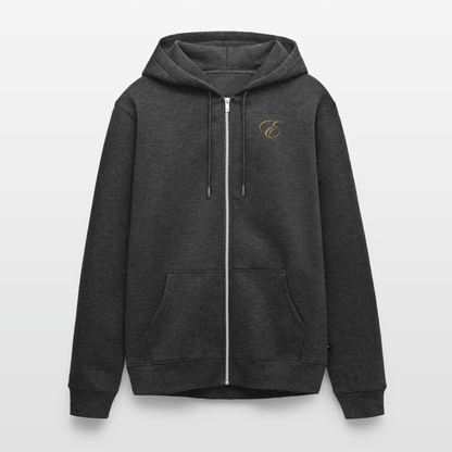 Männer Premium Kapuzenjacke - Anthrazit meliert