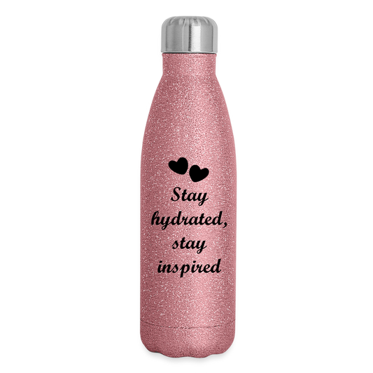 Glitzer Edelstahl Thermosflasche - Pink Glitzer