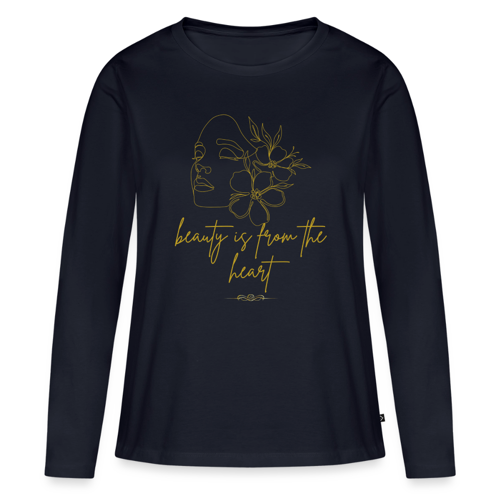Frauen Premium Langarmshirt - Navy