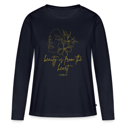 Frauen Premium Langarmshirt - Navy