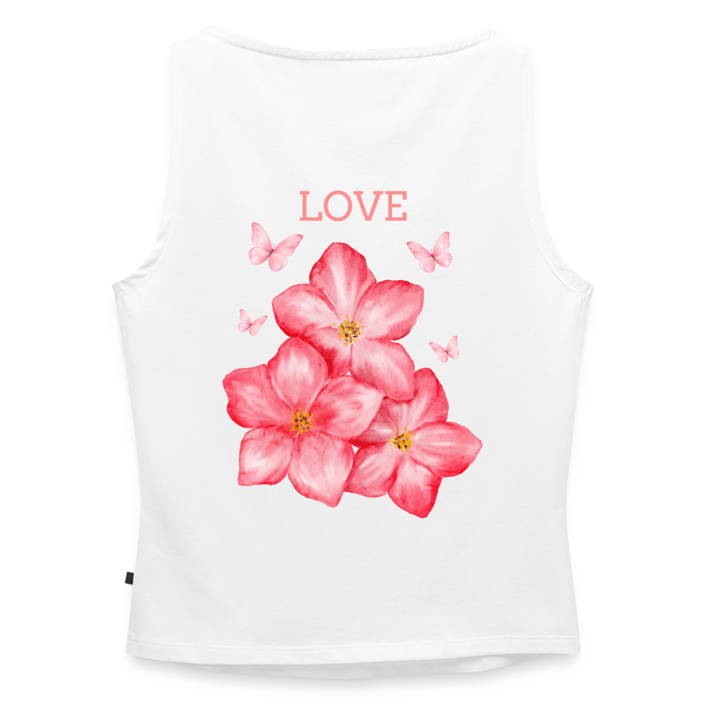 Frauen Tank Top mit U-Boot-Ausschnitt - Weiß