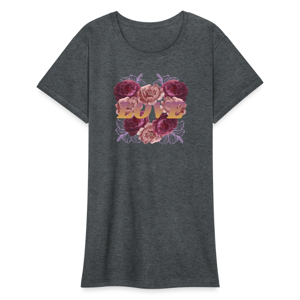 Frauen Heavy T-Shirt - Dunkelgrau meliert