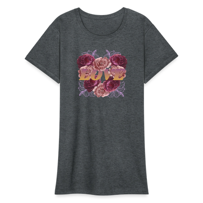 Frauen Heavy T-Shirt - Dunkelgrau meliert