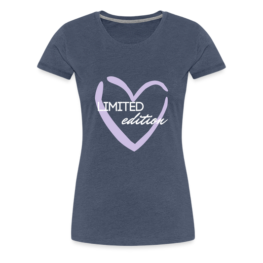 Frauen Premium T-Shirt - Blau meliert