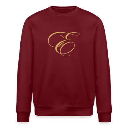Unisex Bio-Sweatshirt ROLLER - Burgunderrot