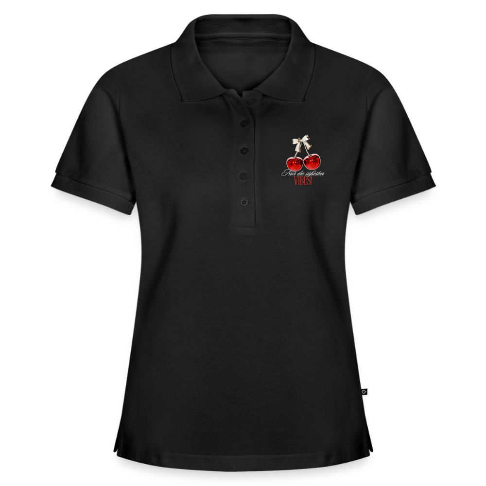Frauen Premium Bio Polo Shirt - Schwarz