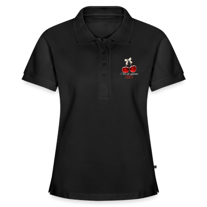 Frauen Premium Bio Polo Shirt - Schwarz