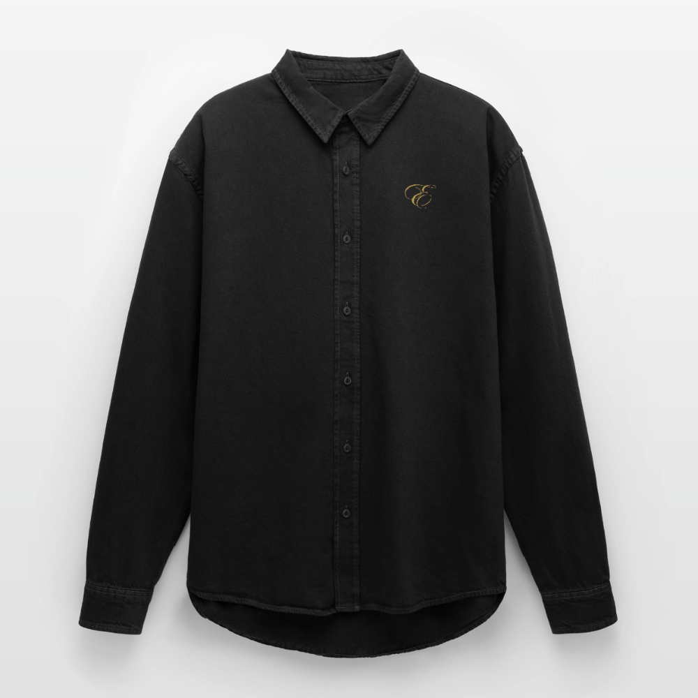 Relaxed Fit Unisex Organic Hemd - washed Black