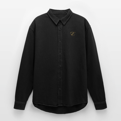 Relaxed Fit Unisex Organic Hemd - washed Black