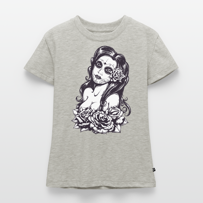 Frauen Slim Fit Organic T-Shirt - Grau meliert