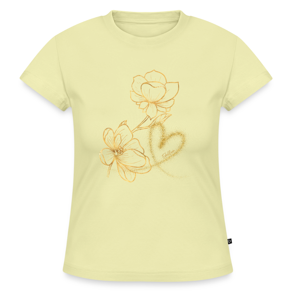SLIM FIT Frauen Organic T-Shirt - Buttergelb