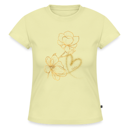 SLIM FIT Frauen Organic T-Shirt - Buttergelb