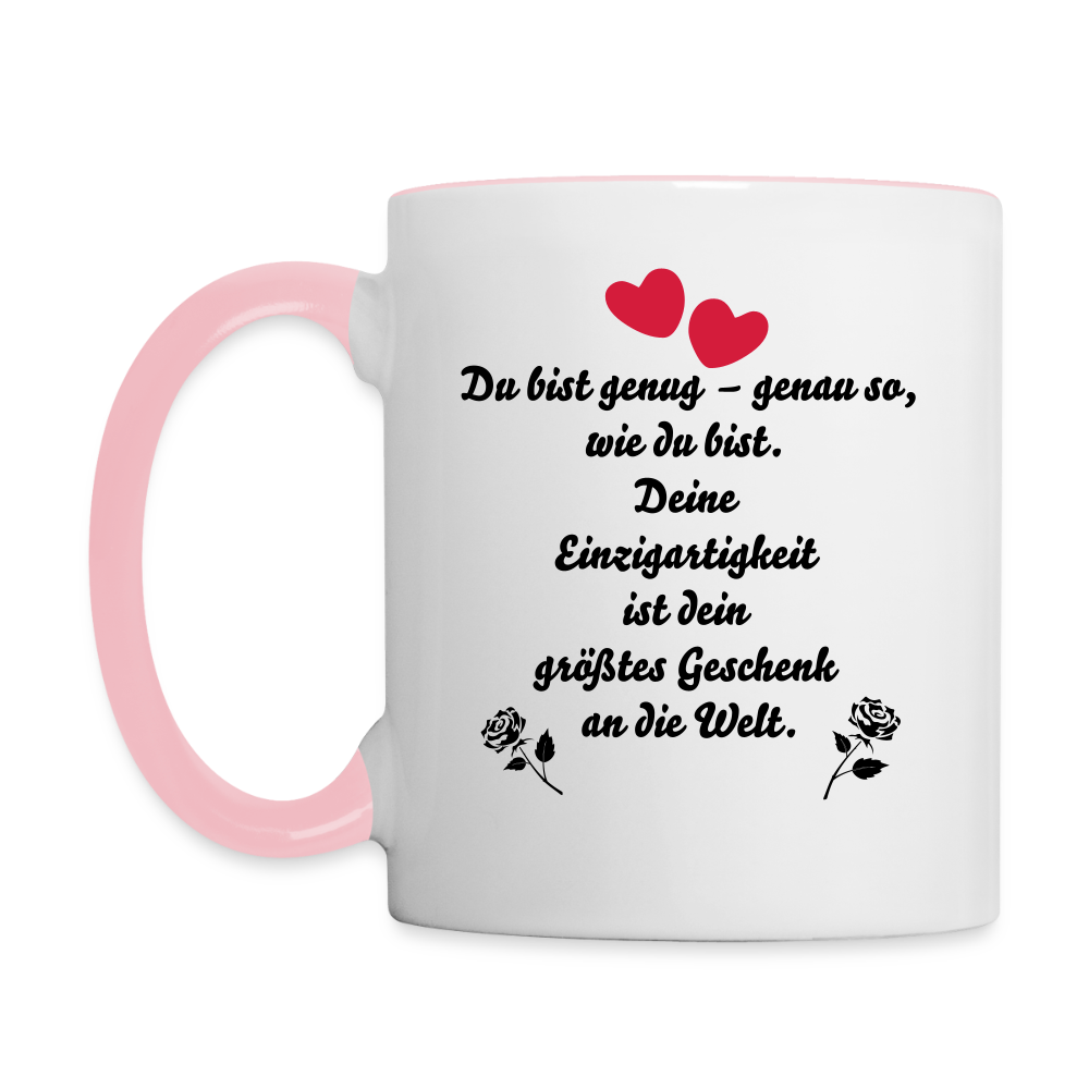 Tasse zweifarbig - Weiß/Pink