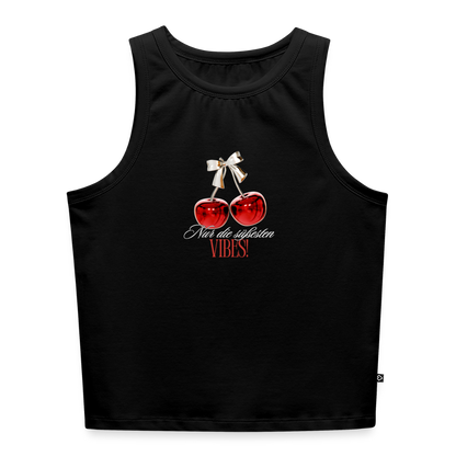 Cropped Frauen Organic Tank Top - Schwarz